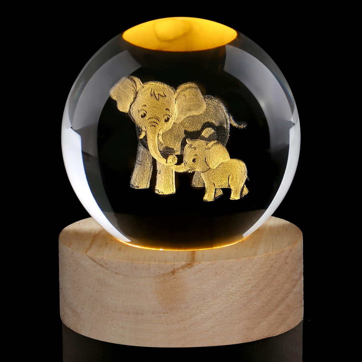 Glass Christmas Reindeer 3D Crystal Ball Christmas Ornaments