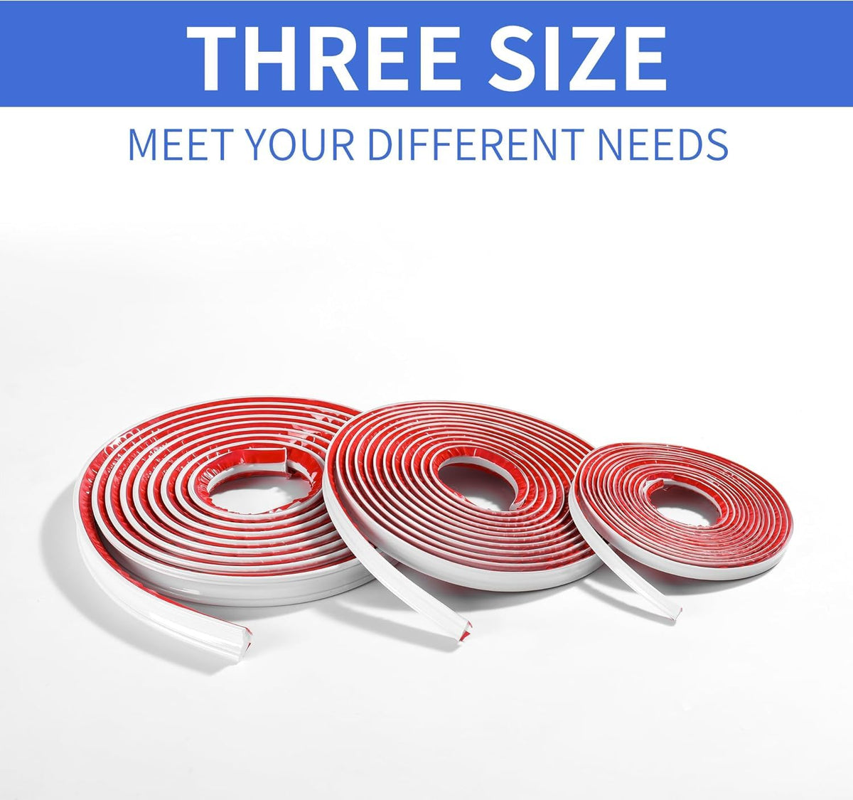 Zayejod PVC Quadrant Trim Flexible Laminate Beading Self Adhesive White
