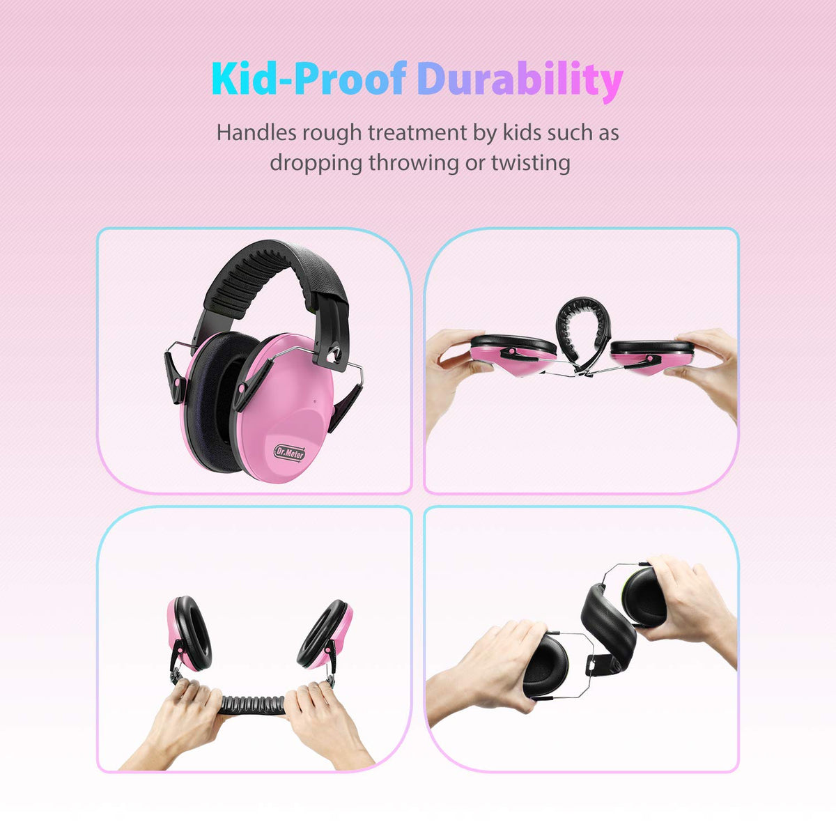Dr.meter Ear Defenders Children SNR 27.4dB for Autism, Sensory Needs