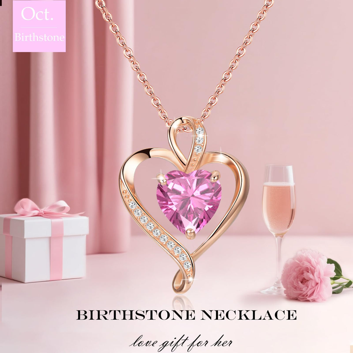 LAVUMO Heart Necklace for Women 925 Sterling Silver Love Pendant Jewellery