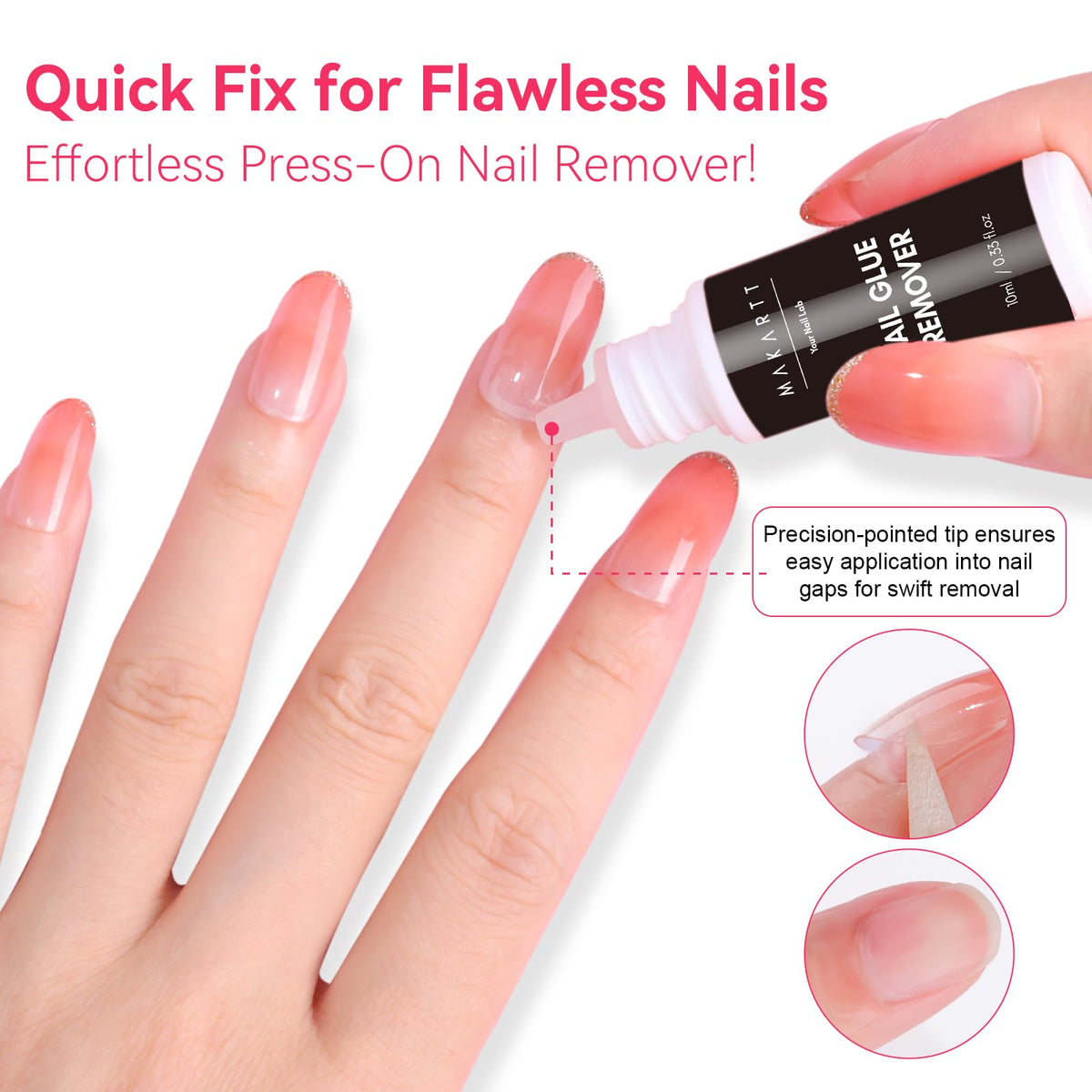 Makartt Nail Glue Extra Strong, New Super Semi Solid for Press-On Nails