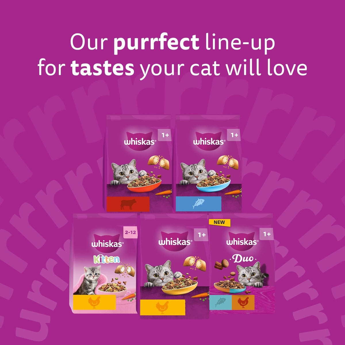 WHISKAS 1+ DUO Surf & Turf Dry Cat Food 1.9kg