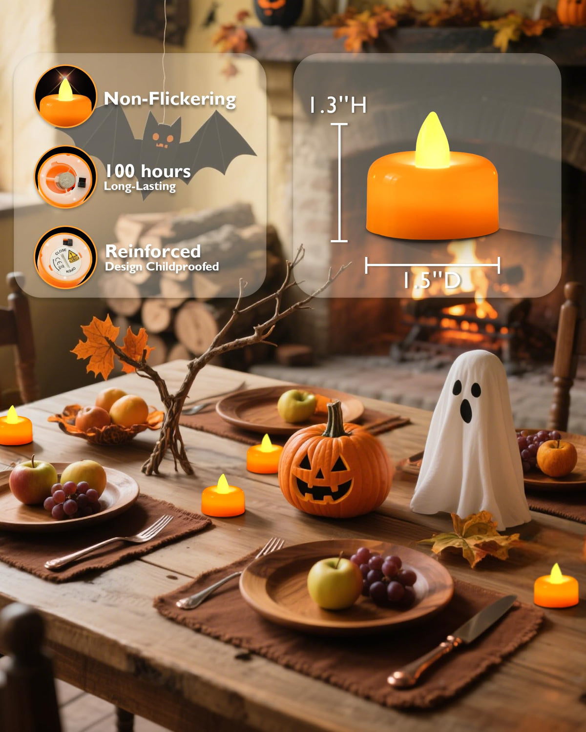 AMAGIC 24 Pack Battery Operated Flameless LED Tea Lights Candles Electric