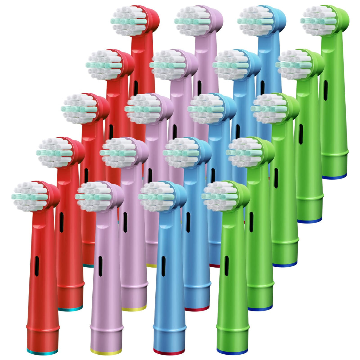 20 Pack Toothbrush Replacement Heads Black Compatible with Oral B Professional Soft Clean Electric Toothbrush Head Heads Refill Pro 500/1000/1500/3000/3757/5000/7000/7500/8000