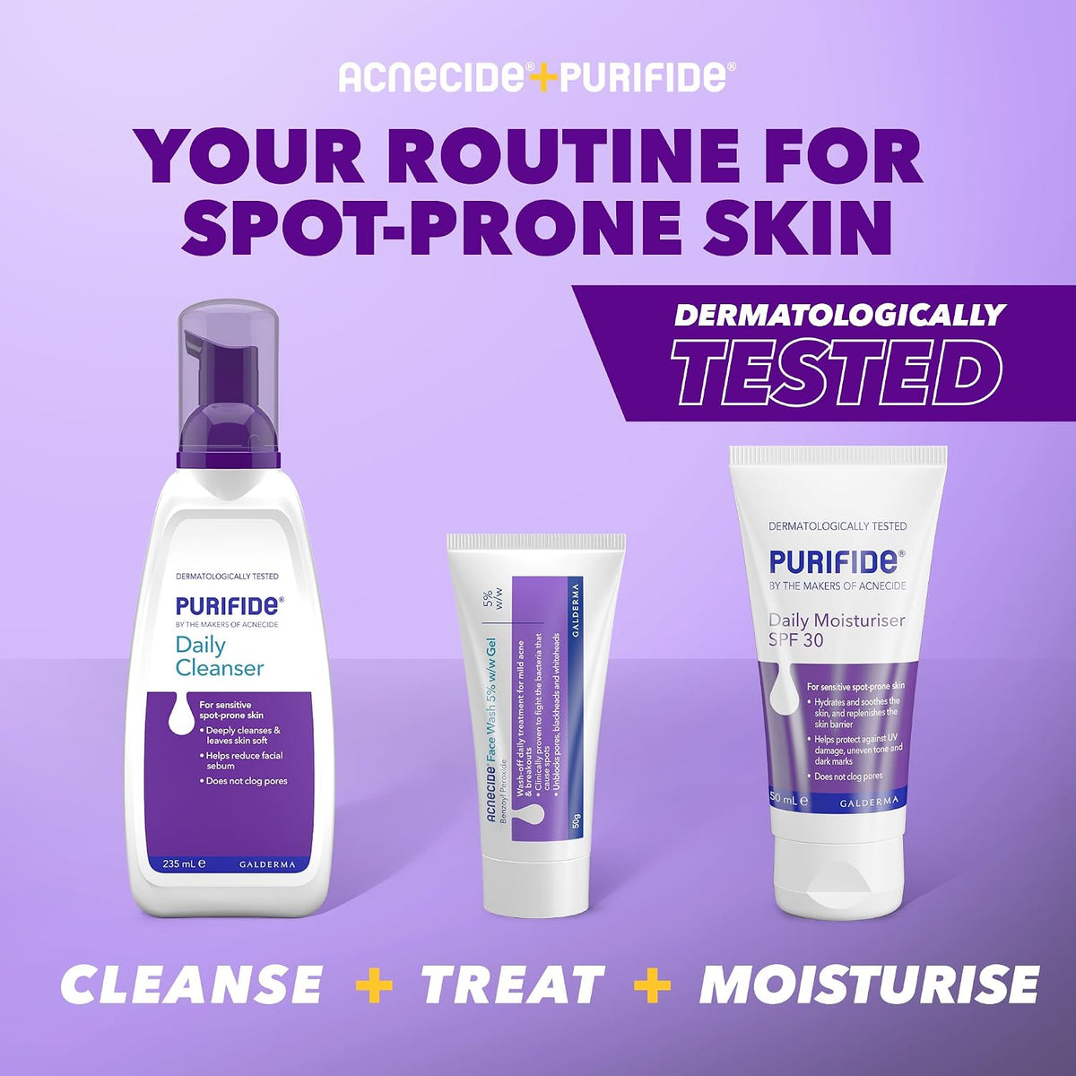 Acnecide Face Wash Gel 5% Benzoyl Peroxide 50g
