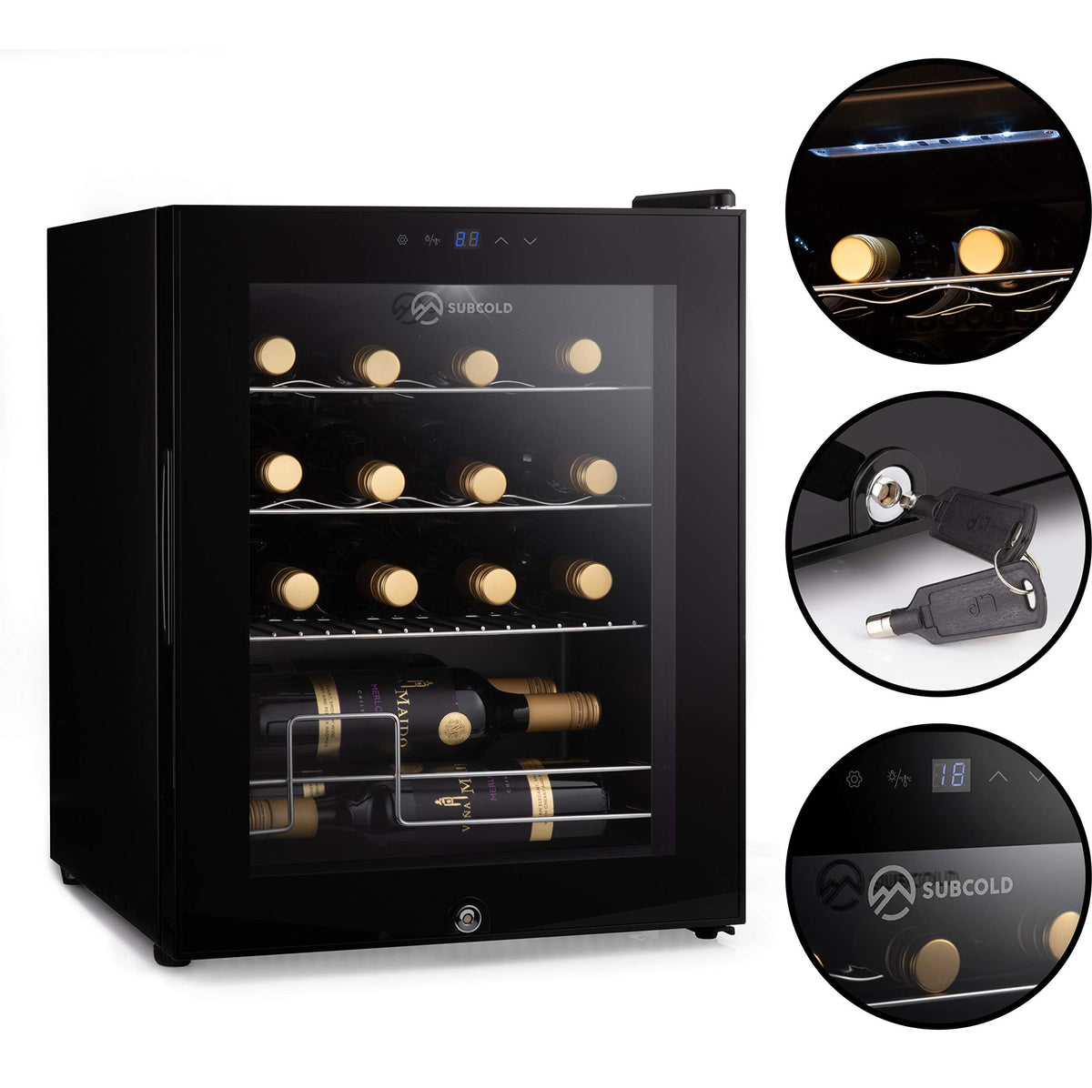Subcold Viva20 Wine Fridge | 20 Bottles | 3-18°C | Tabletop