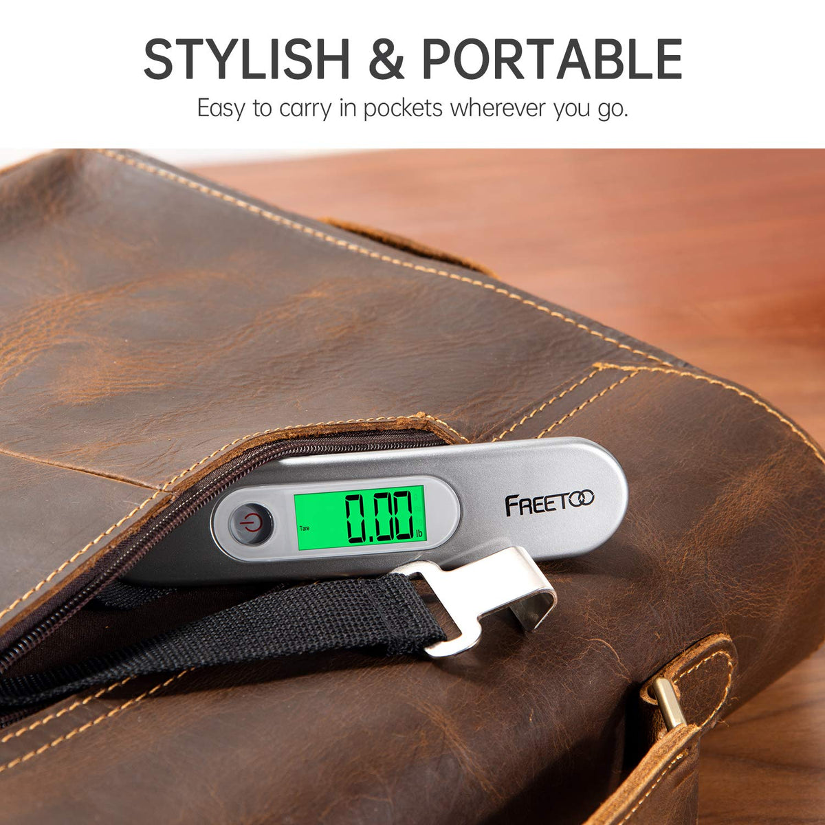 FREETOO Luggage Scale with Tare Function 110 Lb/ 50Kg Capacity, Black