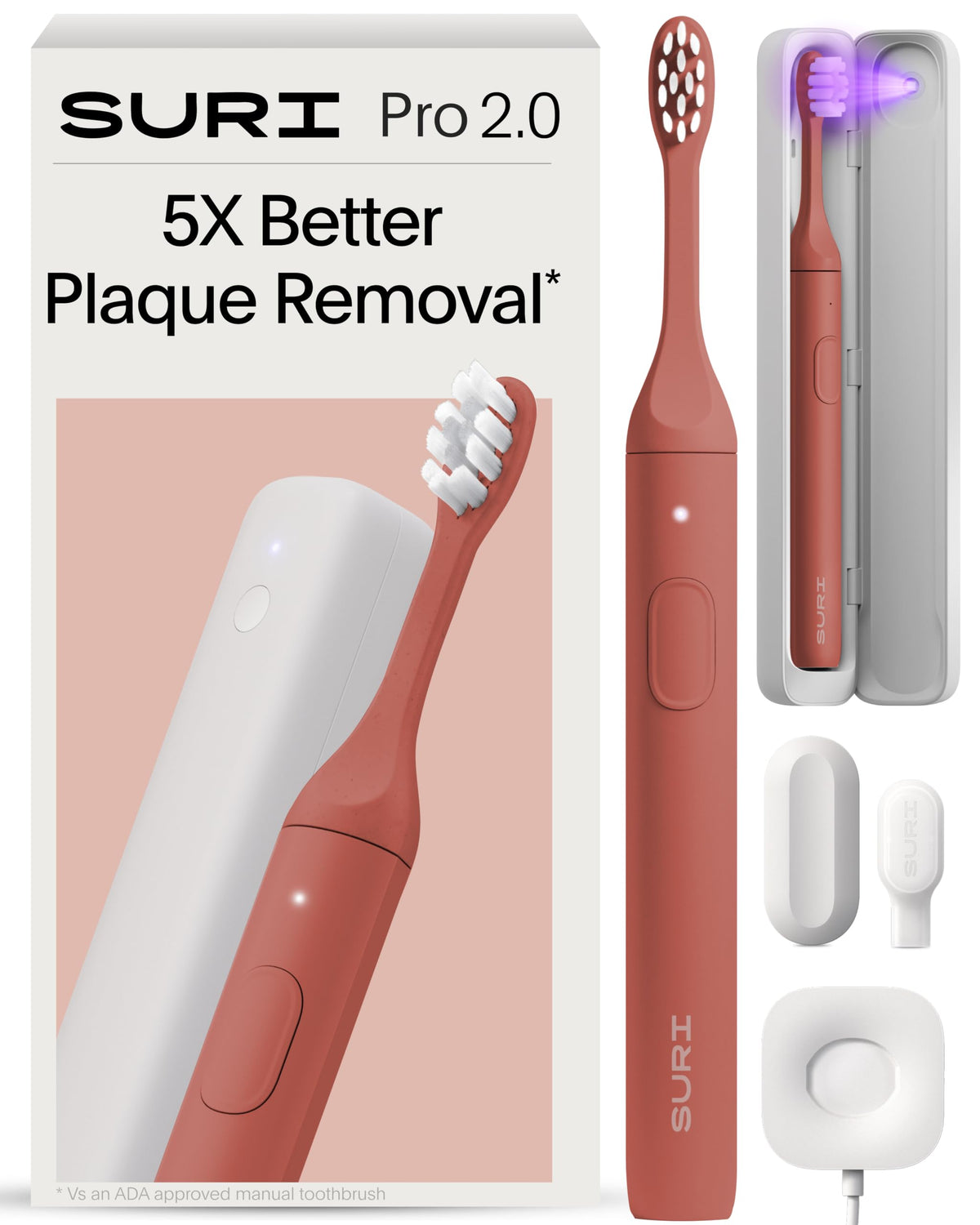 SURI Recyclable Electric Toothbrush Heads | Core & Pro Compatible | Long Lasting Replacement Heads | Pack of 3 | Winter Fern