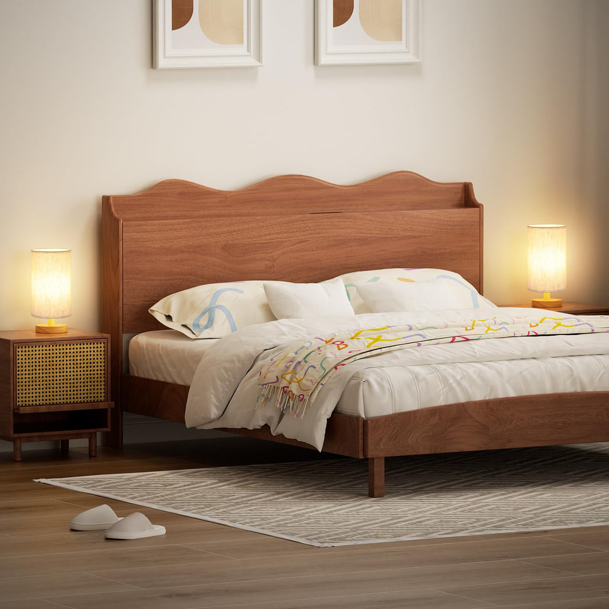 Aooshine Bedside Lamps, 3000K Warm Table Lamp for Bedroom Living Room