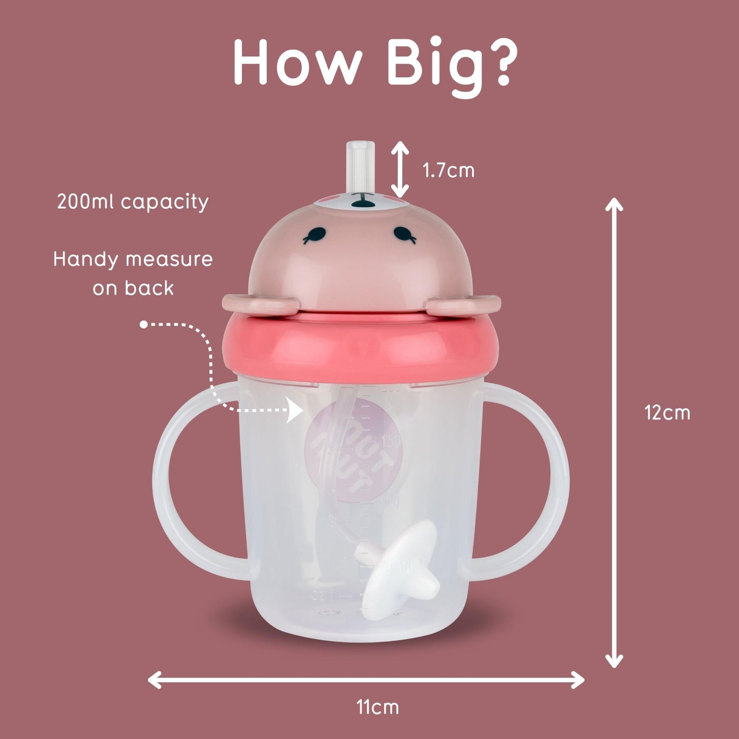 TUM TUM Tippy Up Free Flow Sippy Cup (No Valve), Sippy Cup for Toddlers, 200ml, BPA Free (Betsy Bear S3)