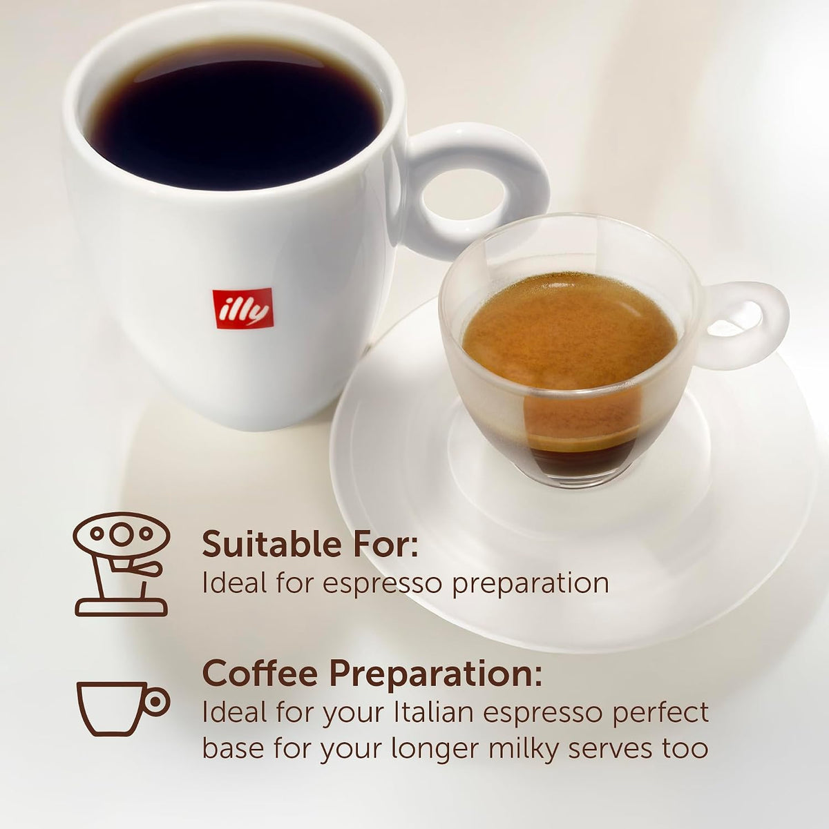 illy Classico Ground Coffee for Espresso, Moka Pot, Cafetiere 250g