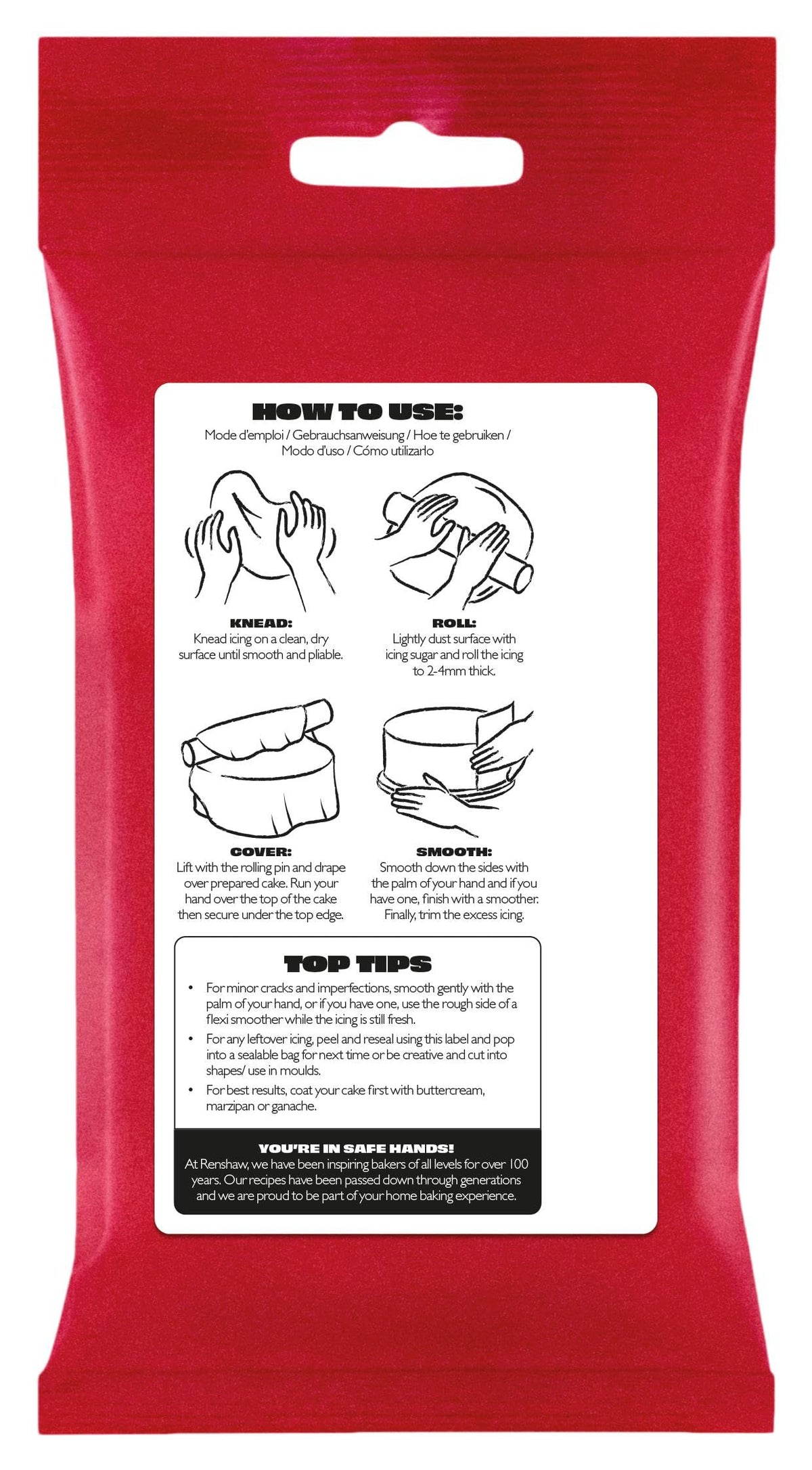 Renshaw White Ready to Roll Fondant Icing, 500 g (Pack of 1)