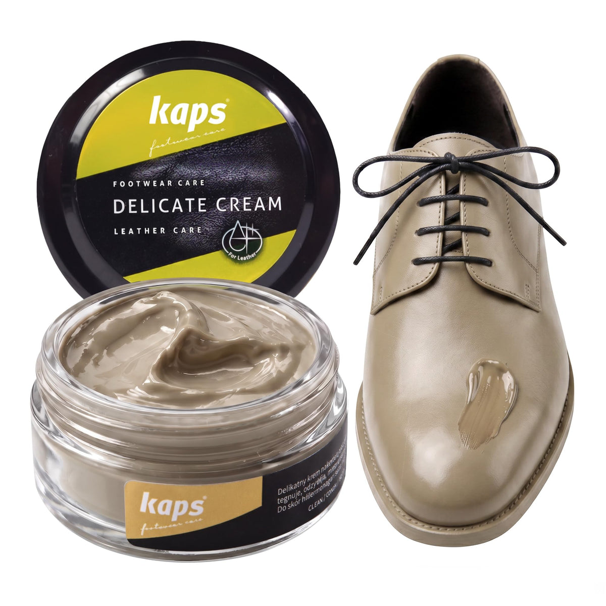 Leather Shoe Cream Polish & Conditioner, Kaps 50ml
