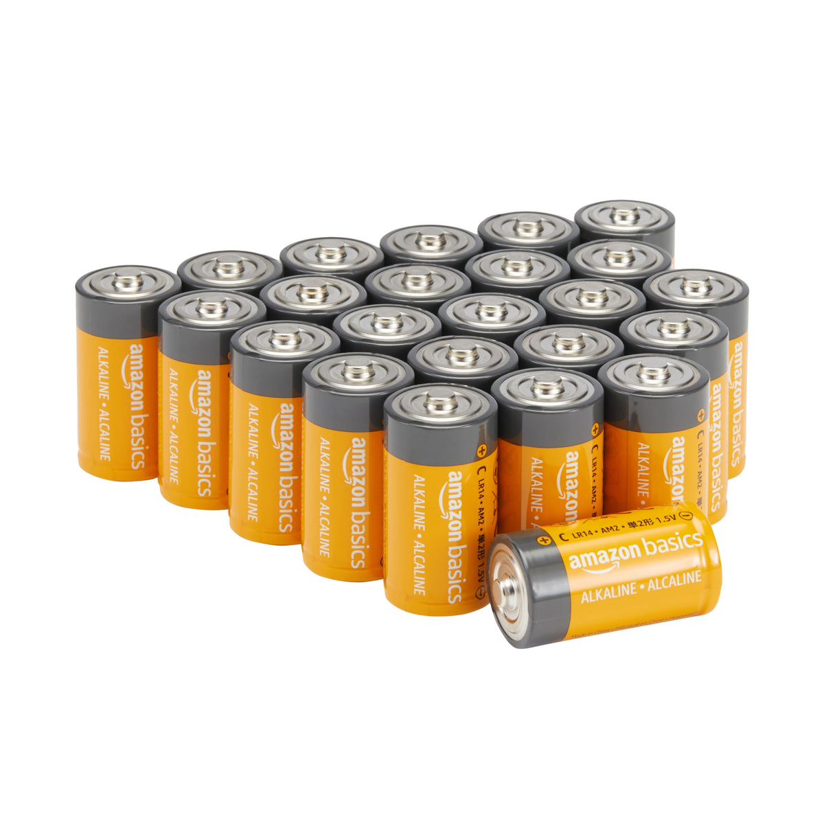 Amazon Basics 12-Pack C Cell All-Purpose Alkaline Batteries, 1.5 Volt, 5-Year Shelf Life