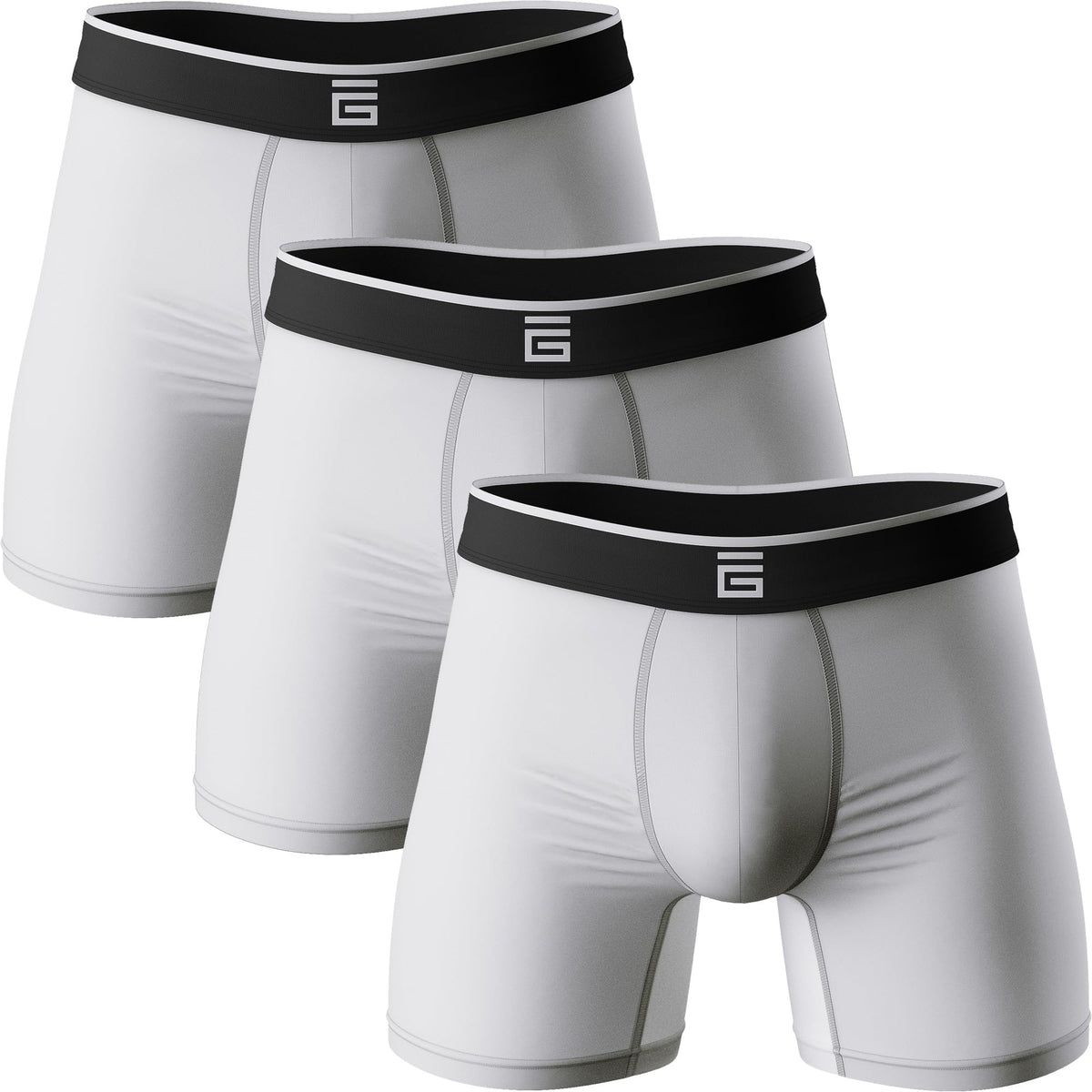 Giovici Mens Boxers Bamboo Anti Chafing Soft Comfortable Boxer Briefs Longer Leg - Boxer Shorts Multipack - Moisture Wicking Technology