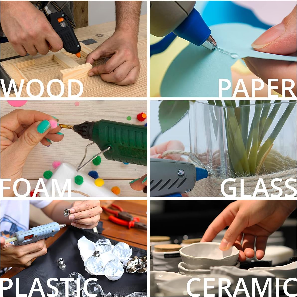 ANSIO Hot Glue Sticks for Hot Glue Gun, SGS Approved, 100 pcs - 7mm x 100mm