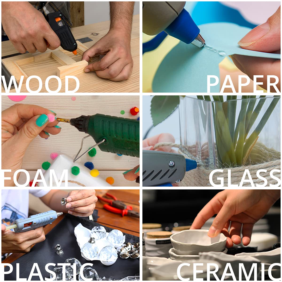 ANSIO Hot Glue Sticks for Hot Glue Gun, SGS Approved, 100 pcs - 7mm x 100mm