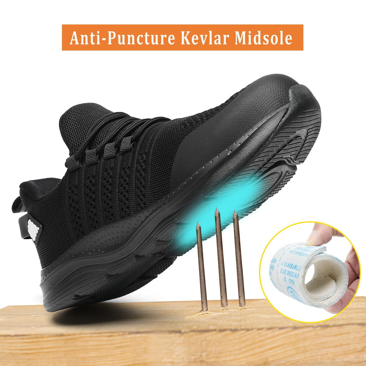Safety Trainers Men Steel Toe Cap Trainers Work Safety Shoe