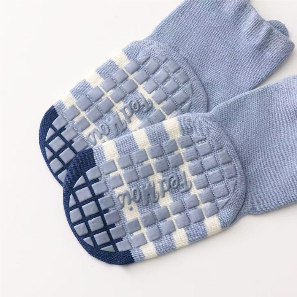 FedMois 5 Pairs Baby Kids Anti-slip Socks Cotton non skid Ankle Socks Animals