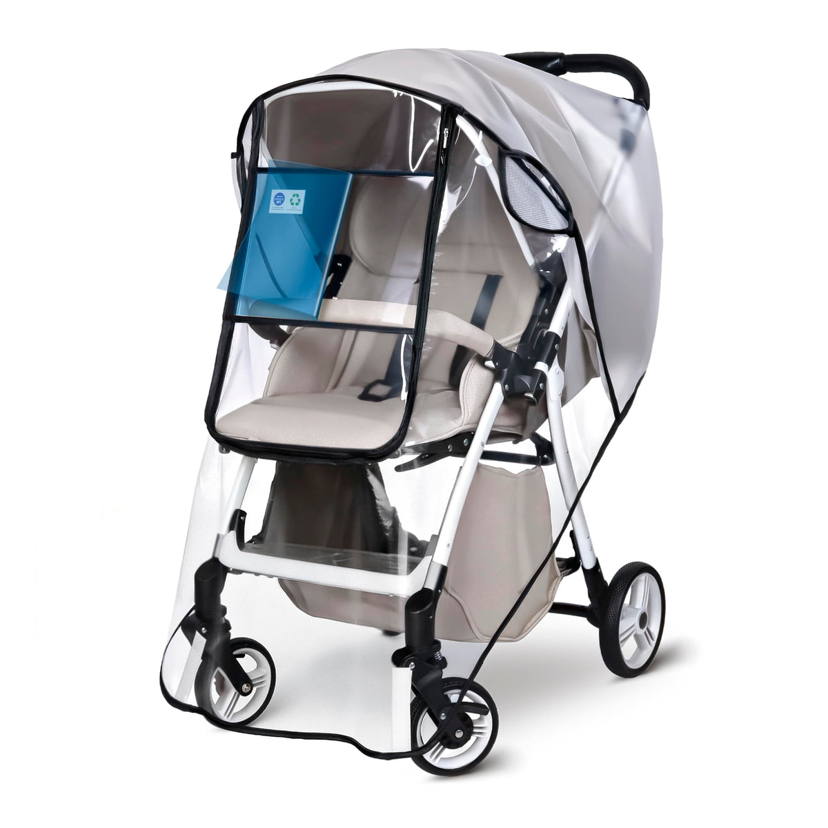 Bemece Universal Rain Cover for Pushchair, Breathable & Transparent