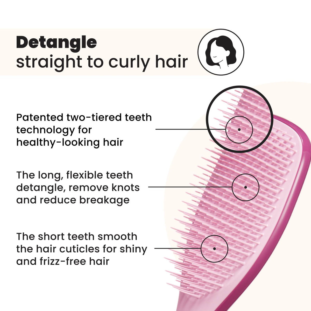Tangle Teezer The Ultimate Detangler Straight to Curly Hairbrush