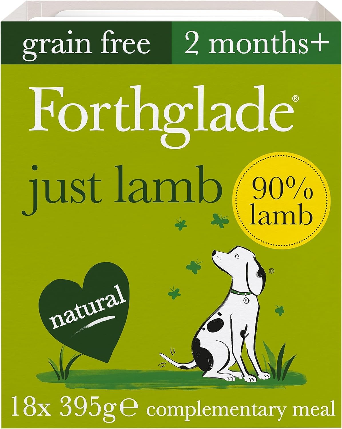 Forthglade Complementary Wet Dog Food (12 x 395g Trays) - Grain Free & Hypoallergenic Dog Food, Just Chicken, Chicken with Liver & Turkey, 90% Protein Stomach Sensitive with Natural Ingredients