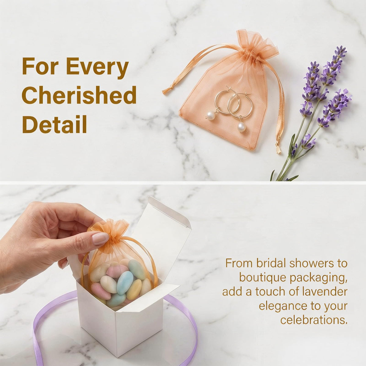 Lafefe 20Pcs Organza Gift Pouches, 7x9CM Clear Mesh Drawstring Pouches, Organza Gift Bags for Wedding Favours, Party, Festival, Candy and Game Favour Bags - Pink