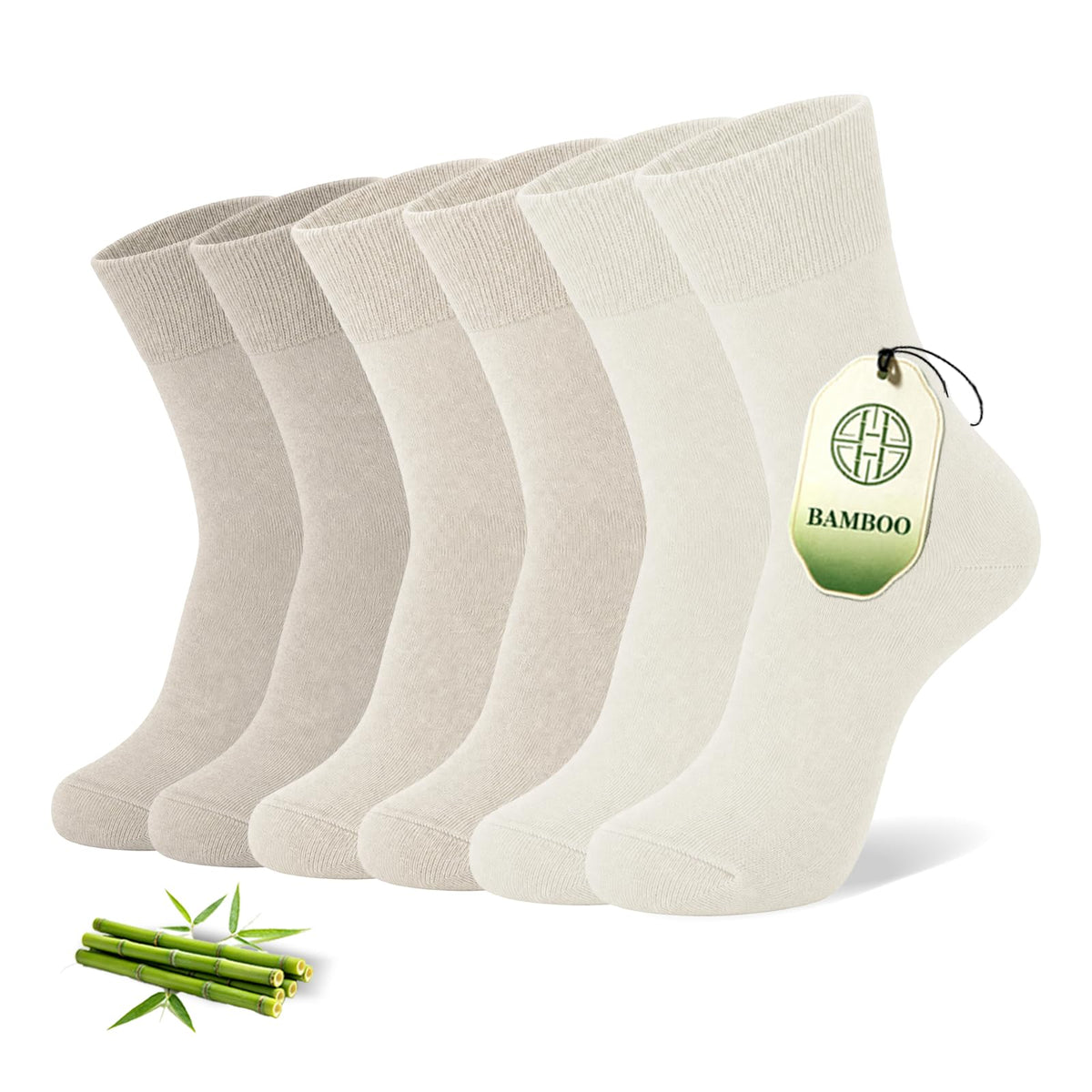 WeciBor Men's Bamboo Seamless Socks 6/12 Pack