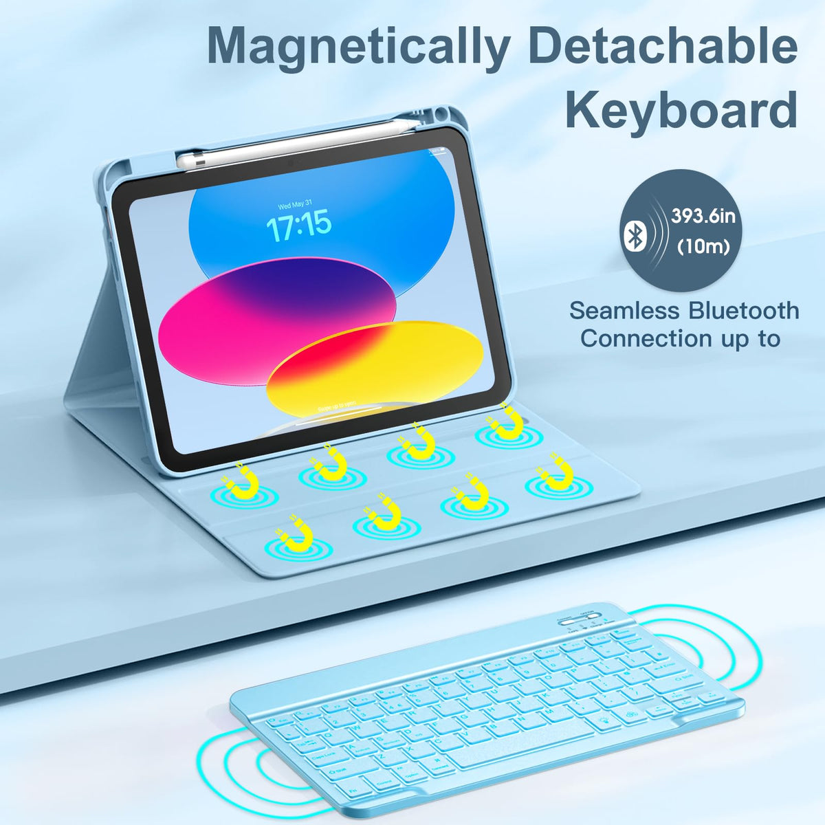 Vobafe Keyboard Case for iPad A16 11th Generation 11 inch/10th Gen 10.9"