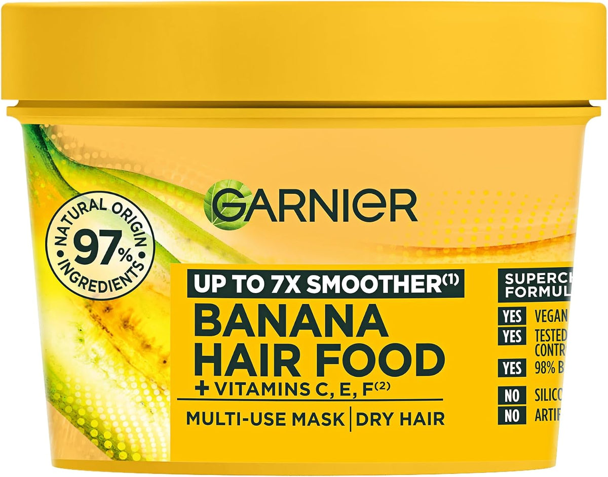 Garnier Hair Food Multi-use, 3-in-1 Hair Treatment Mask, Banana, 400ml