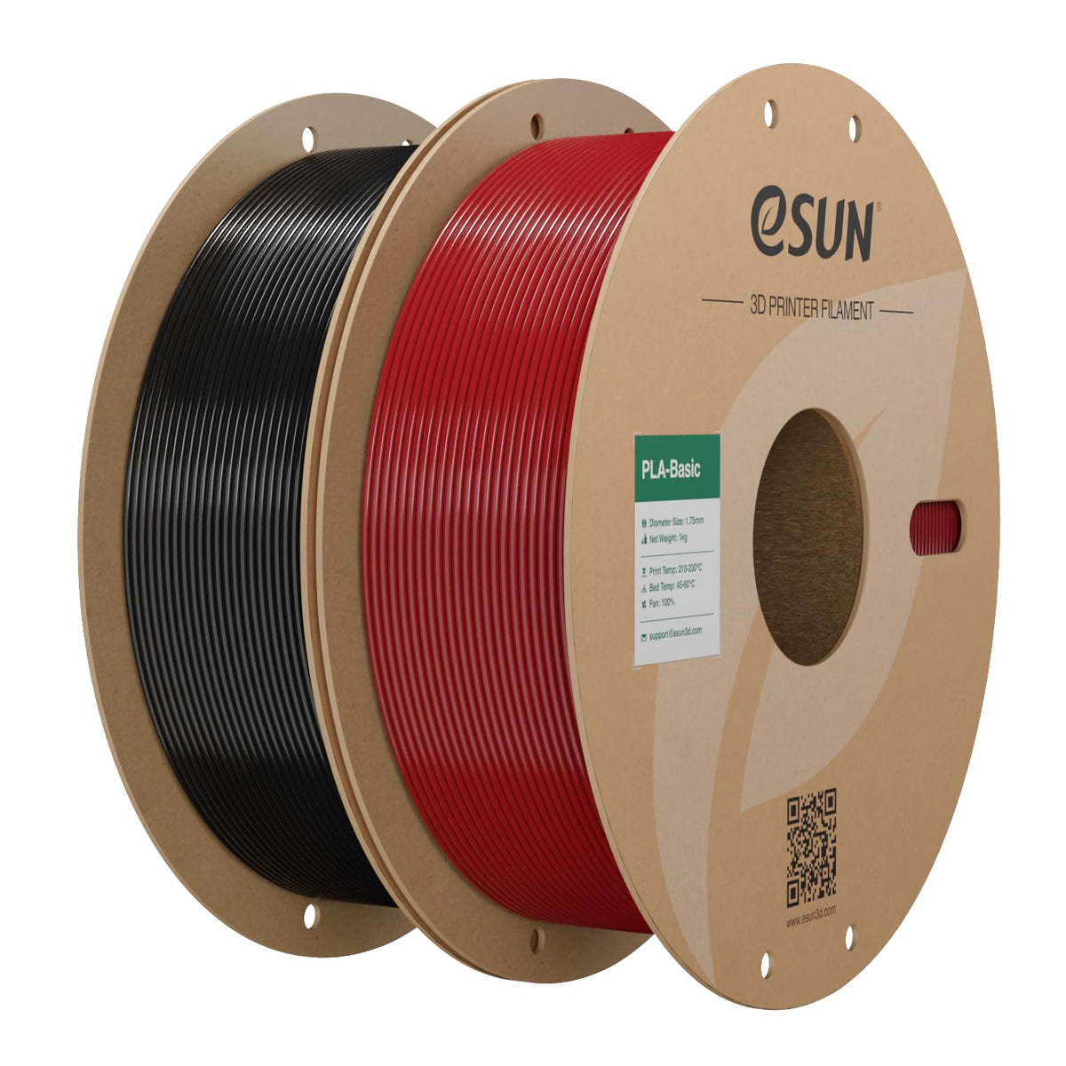 eSUN PLA Filament 1.75mm, PLA Basic Dimensional Accuracy +/- 0.05mm, 1KG Spool (2.2 LBS) Speedy Filament for 3D Printers,Black