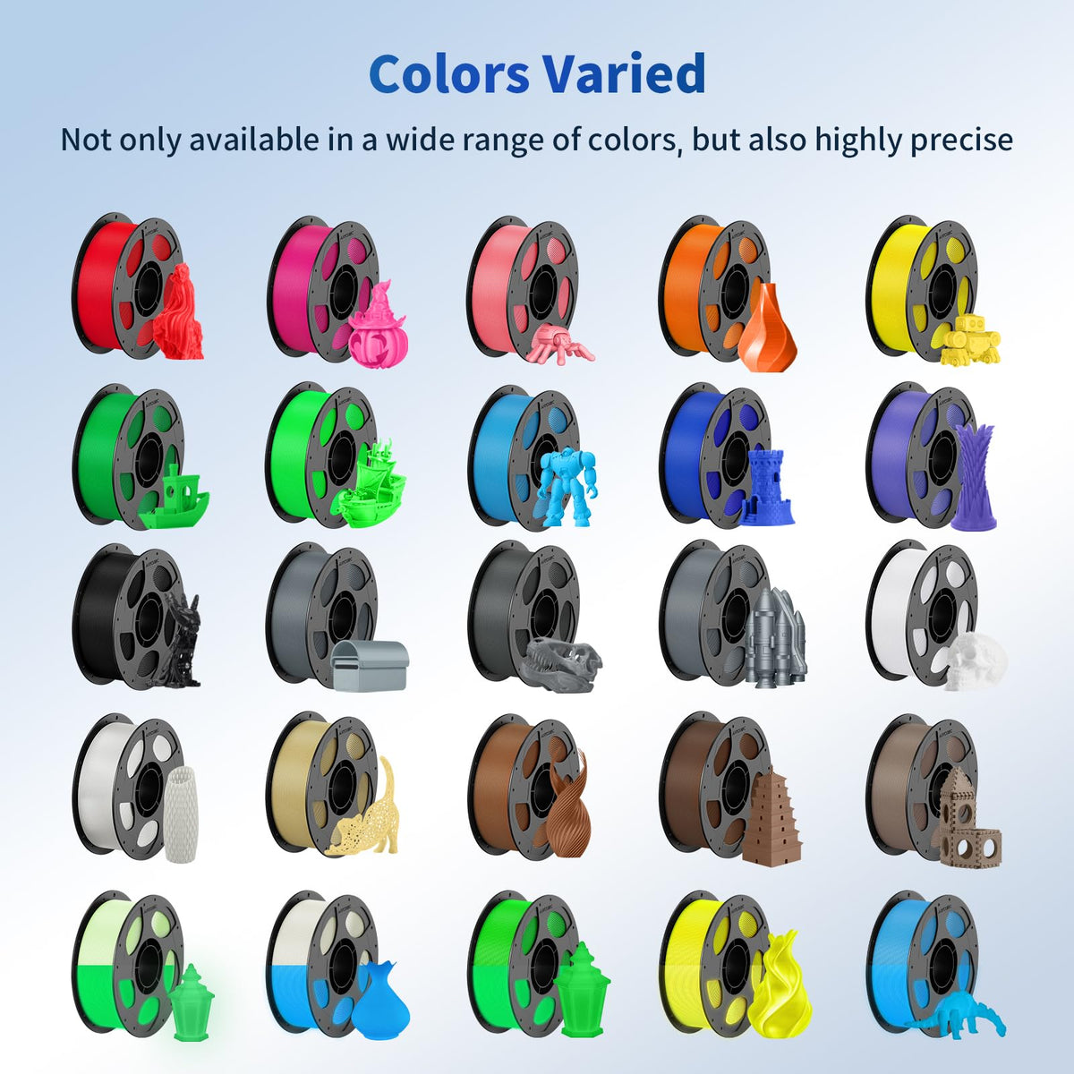ANYCUBIC PLA 3D Printer Filament 1.75mm, 10KG Multicolor Combination