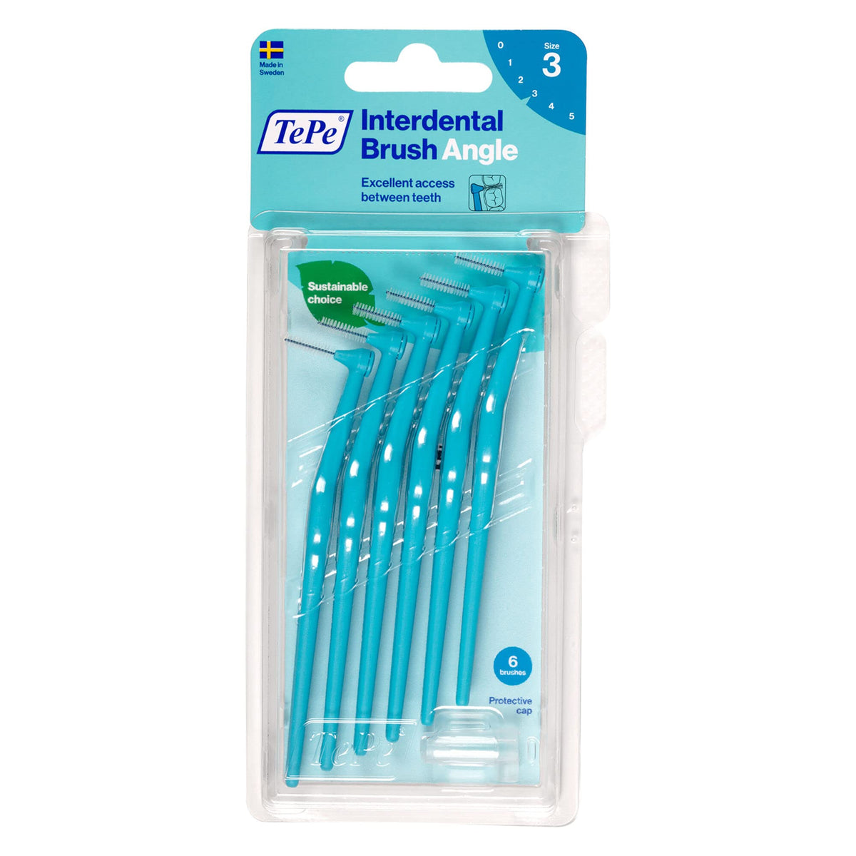 TePe Interdental Brush, Original, Blue, 0.6mm/ISO 3, 8pcs