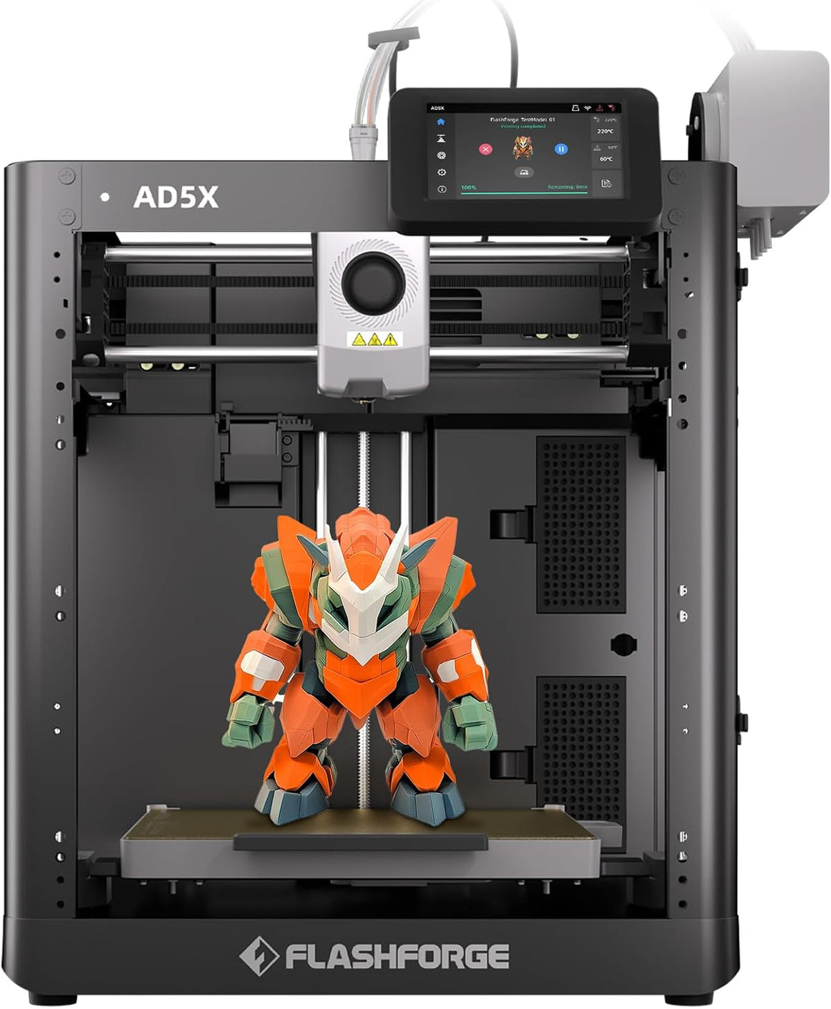 Flashforge Adventurer 5X 3D Printer with Multi-Color Printing,Customize with IFS,AD5X Multi-Material/Full-auto leveling 3D Printer,Max Speed: 600mm/s,Auto 4kg Filament Refill,Compact Integrated Design