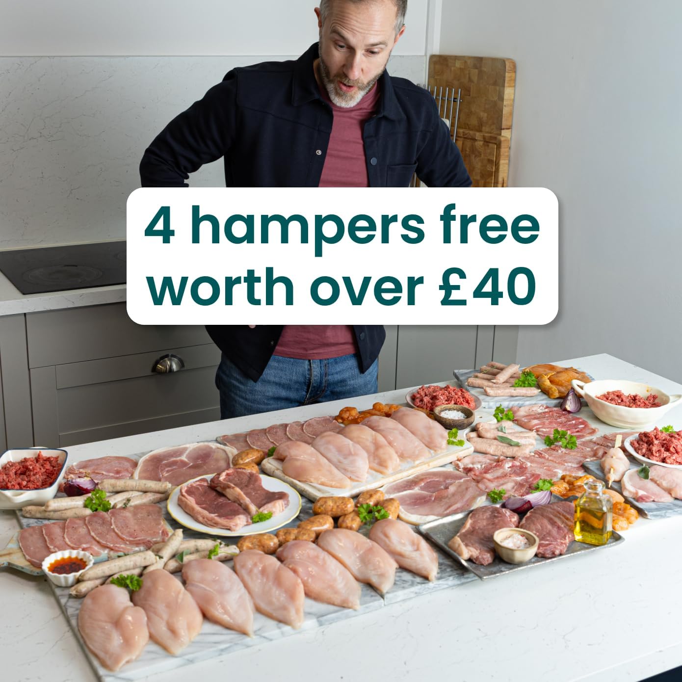 Buy 1 Meat Hamper & claim 4 Hampers | Muscle Building Friendly | 7.7kg of Lean Meat | Makes 57 Meals | Freezer Friendly |