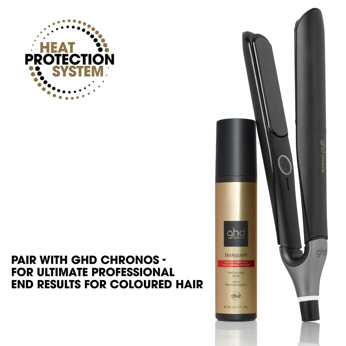 ghd Bodyguard Hair Heat Protect Spray, Lightweight Invisible Protection