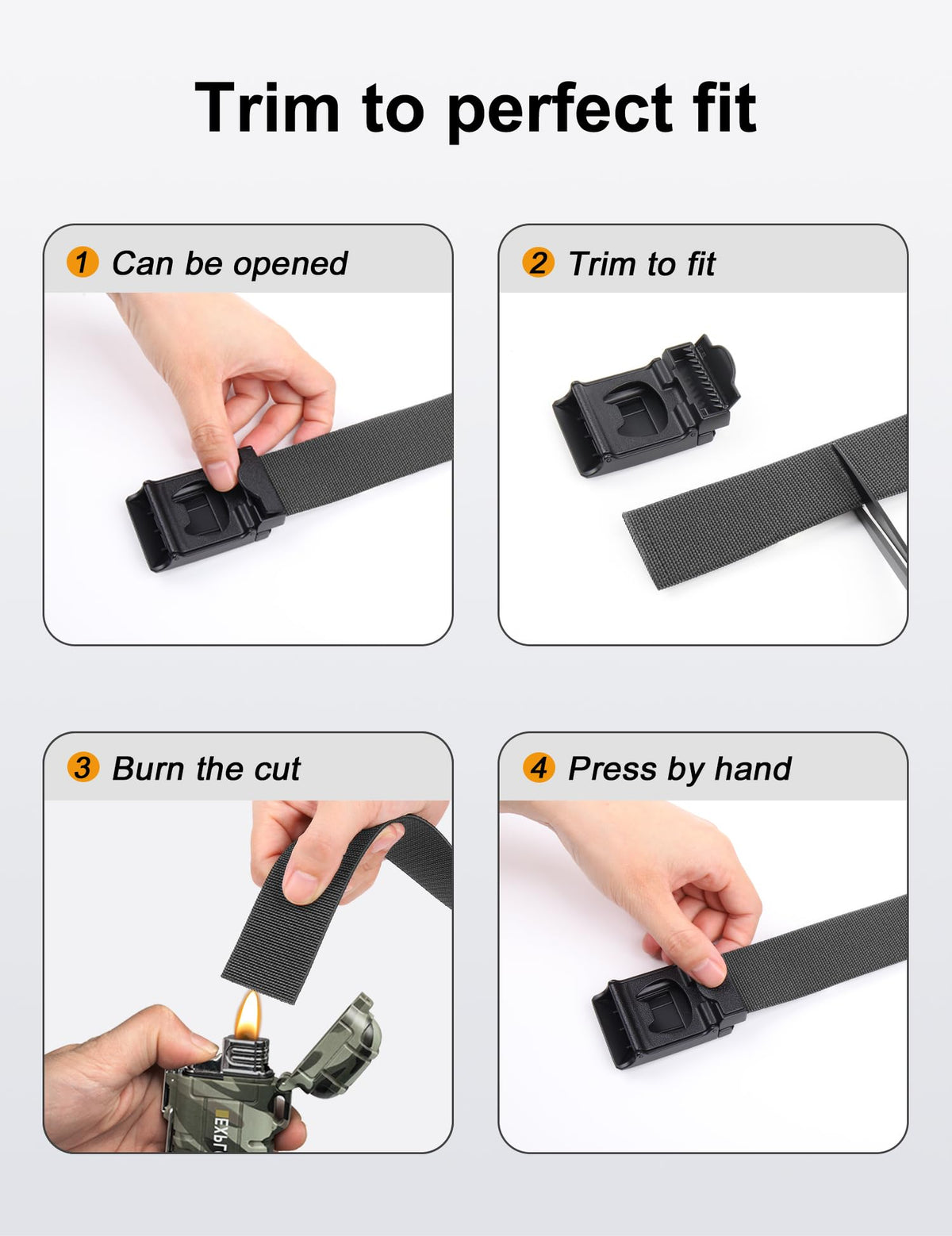 JUKMO Stretch Tactical Belt for Men, Military Work Rigger Hiking 1.5" Elastic Nylon Web Ratchet Quick Release Belt in Gift Box