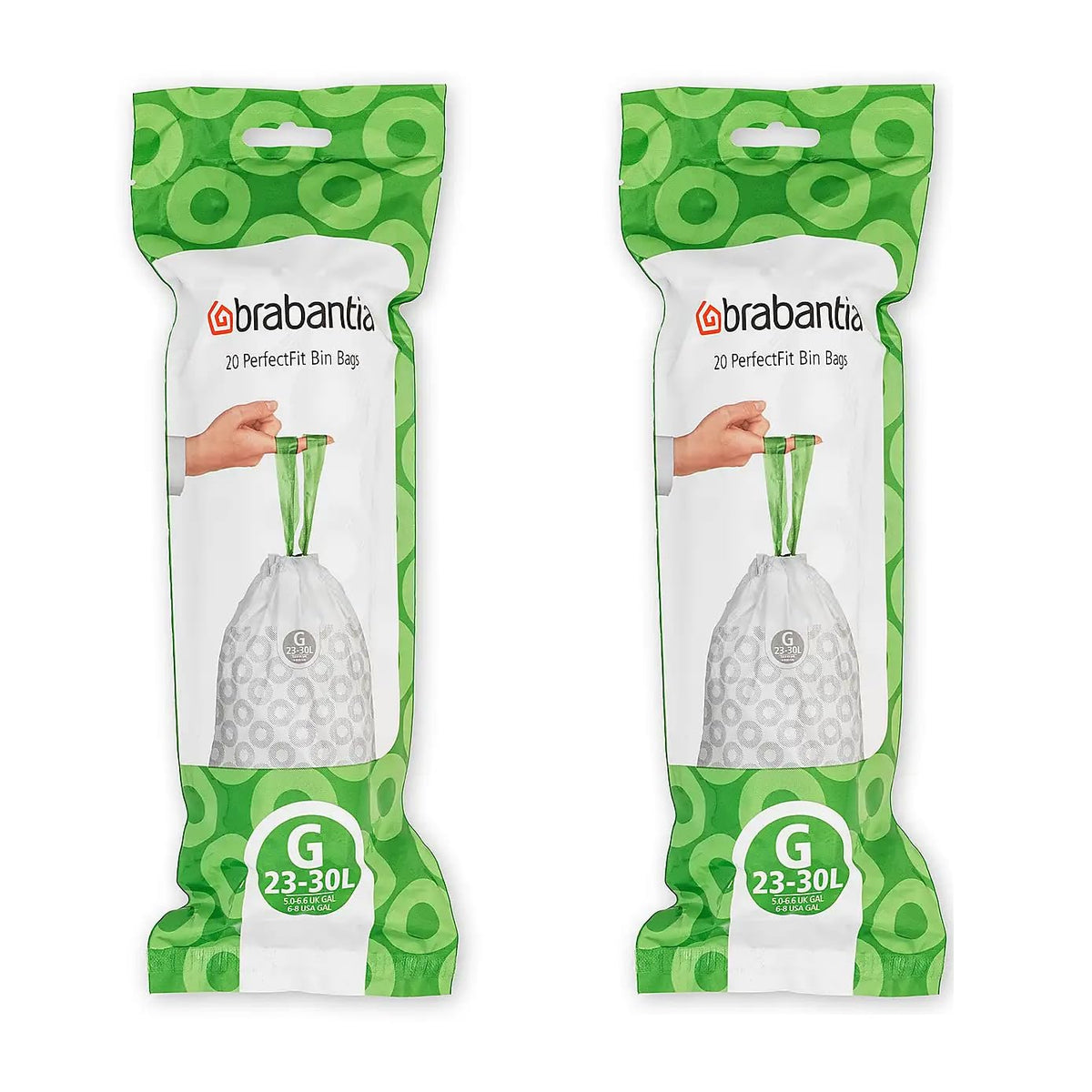 Brabantia Heavy Duty Perfect Fit Bin Liners (5 Packs of 20) 10-12 Litre
