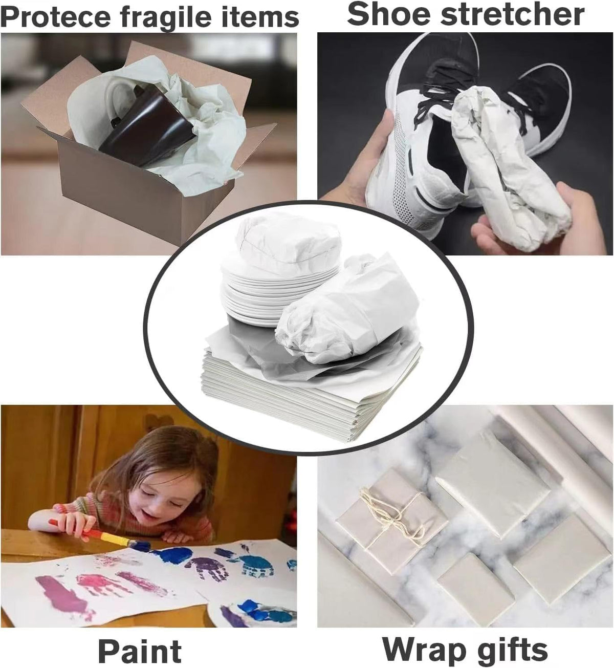 Packing Paper for Moving Wrapping 100 Sheets Newspaper Offcuts Packing Paper Sheets for Moving House, Box Filler, Packing & Storaging Fragile 42 * 32cm