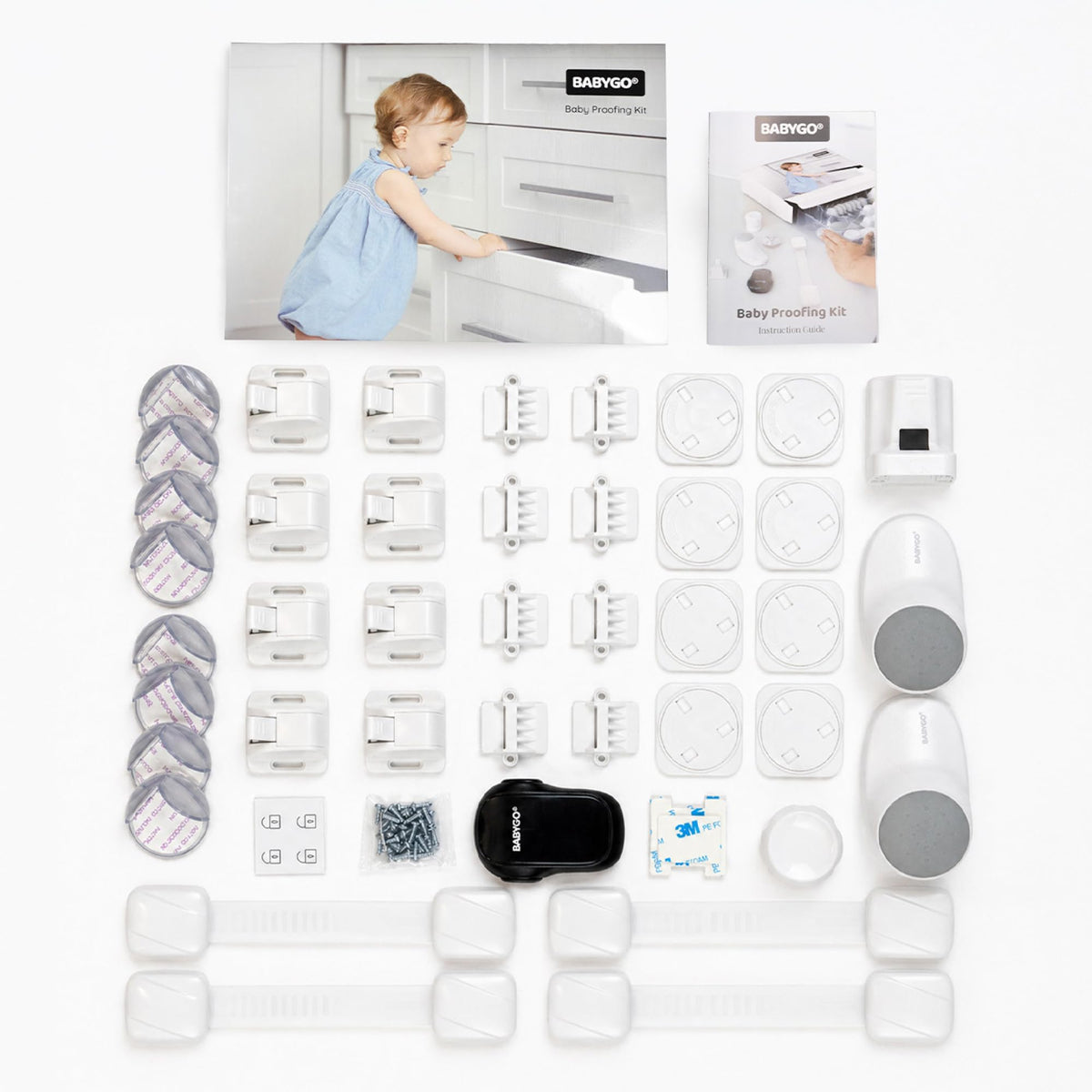 BABYGO® Magnetic Kitchen Cupboard Locks, Child Safety, 10 Locks, 2 Keys