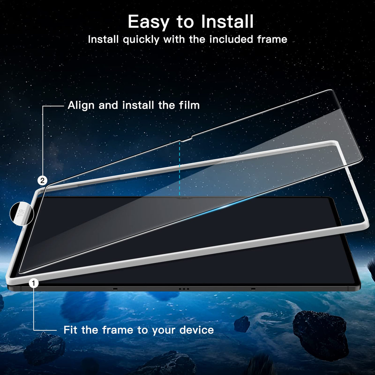 JETech Screen Protector for Galaxy Tab S10 Lite/S10 FE/S9 FE/S9, 2-Pack
