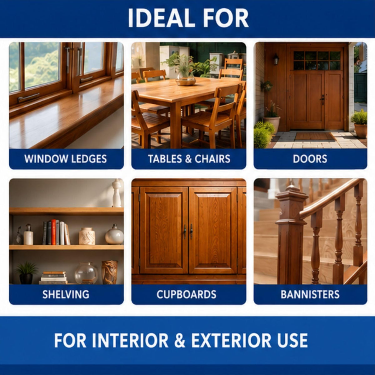 RustinsQuick Dry Poly Varnish Satin Clear 500ml -Tough, Water-Based Clear Finish in Gloss, Matt or Satin; Durable Protection for Interior Wood, Furniture and Floors
