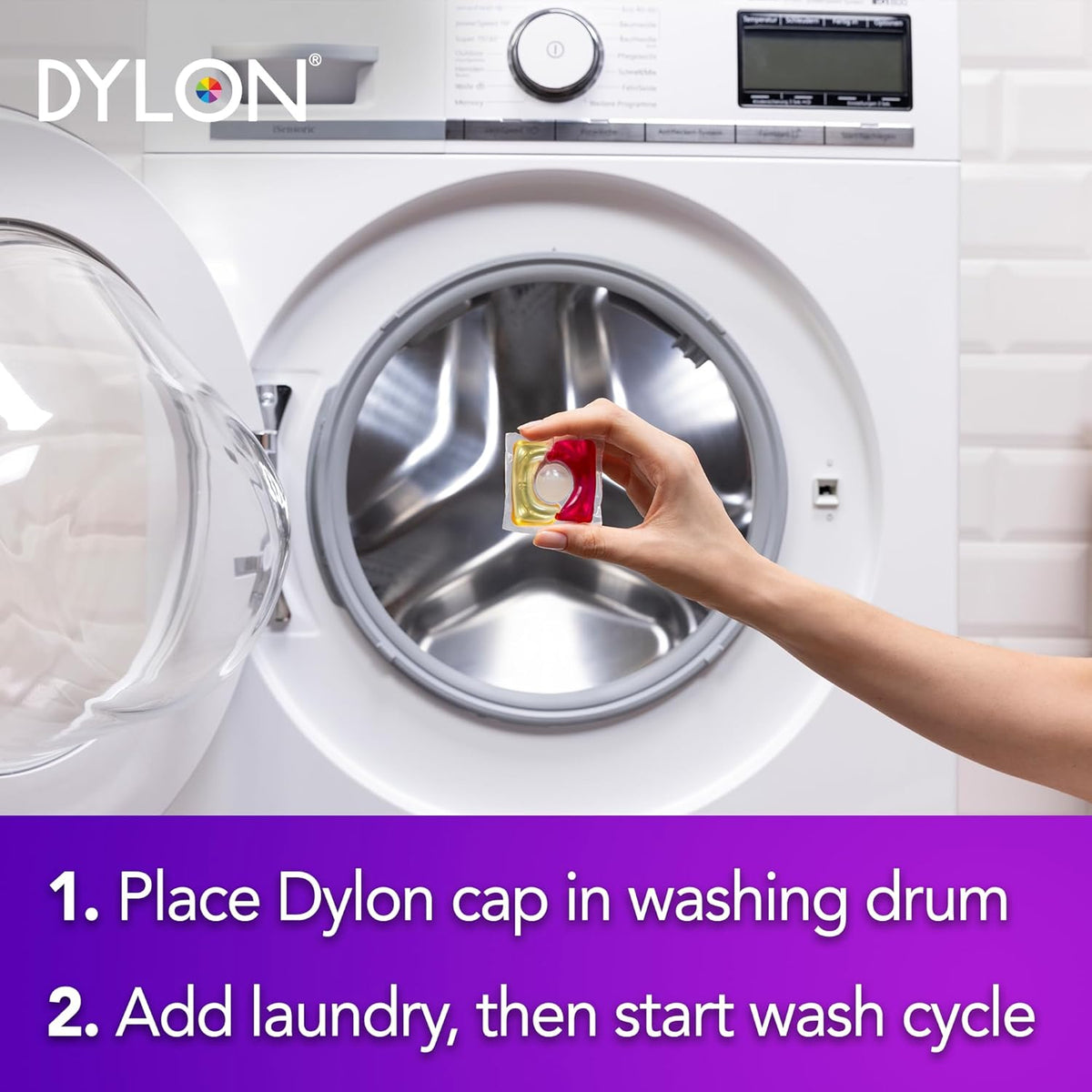 Dylon Colour: Colour Caps (18 Wash Loads), Dylon Colour Caps for all Coloured Clothes, Colour Laundry Detergent Pods to Protect Colours, renewing in every wash with optimal results in 10 washes