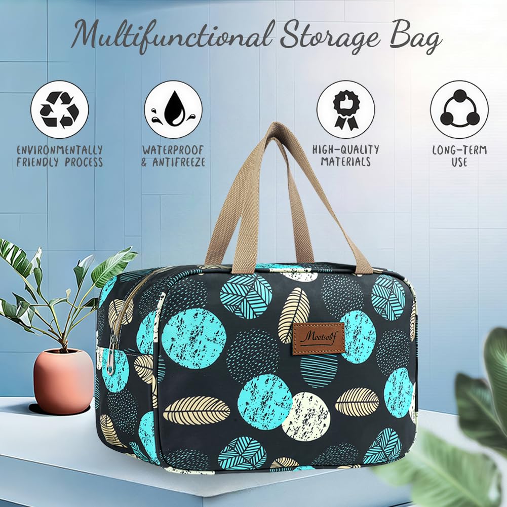 Aucuu Toiletry Bag, Large Full Size Toiletry Bag, Travel Hand-Held Make up Wash Bags, Portable Waterproof Toile-Try Kit, Bathroom Storage Case, Cosmetic Organizer for Travel, Camping for Women Girl