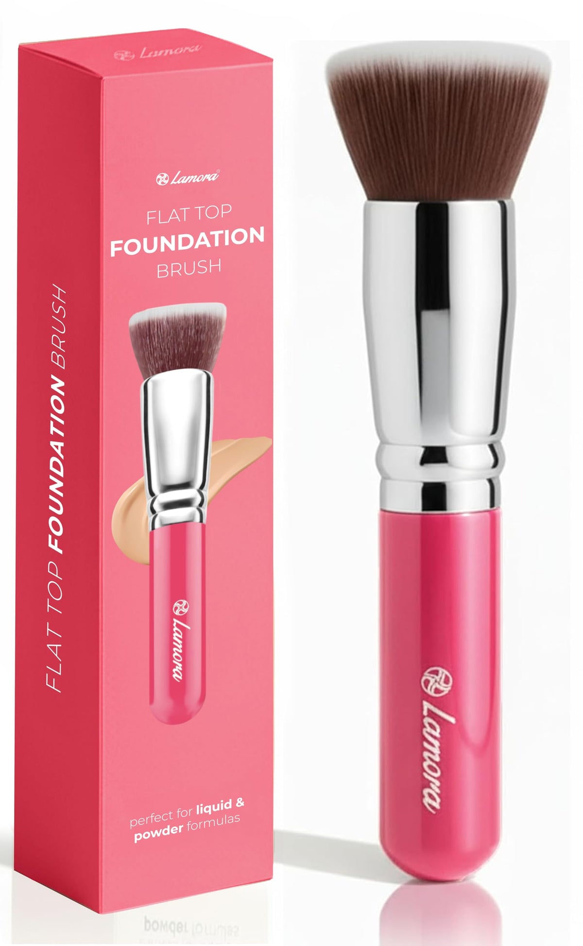Make Up Brush Foundation Kabuki Flat Top, Perfect For Blending Liquid Cream