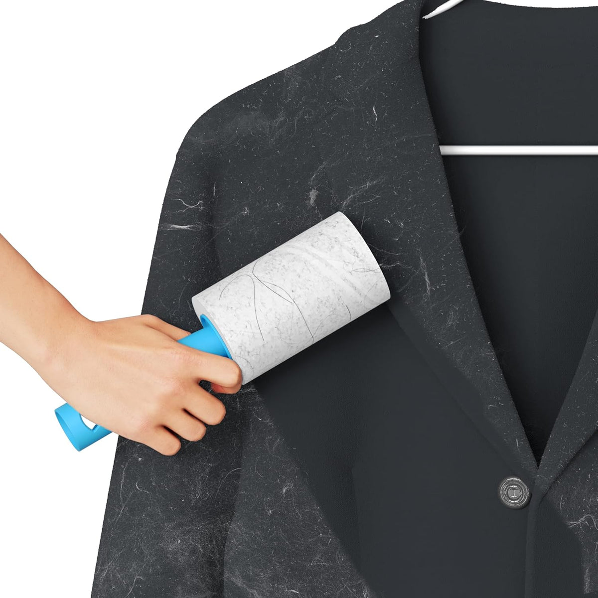 Lint Rollers 400 Sheets Lint Remover for Pet Hair, Couch, Clothes Furniture, and Carpet, 2 Handles, 4 Rolls(100 Sheets Per Roll)