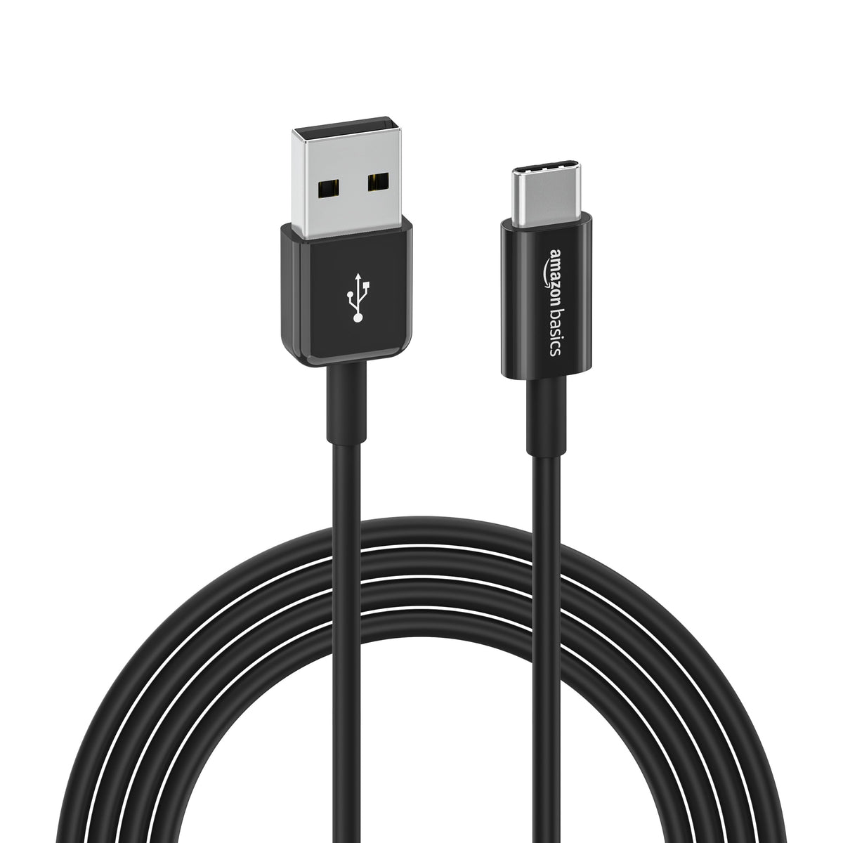 Amazon Basics USB-A to USB-C Fast Charger Cable, USB 2.0, 480Mbps Speed, USB-IF Certified, for Apple iPhone 16/15, iPad, Samsung Galaxy, Tablets, Laptops, 0.9 m, Black