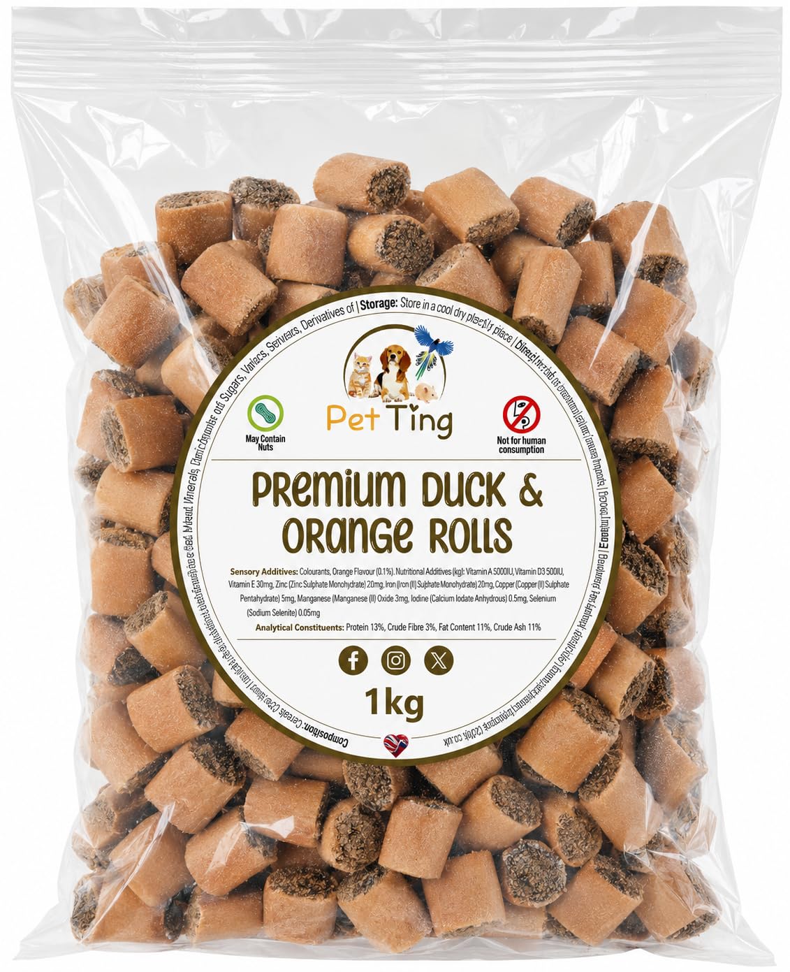 Premium Dog Biscuits Treats 1kg (Charcoal Cobs)