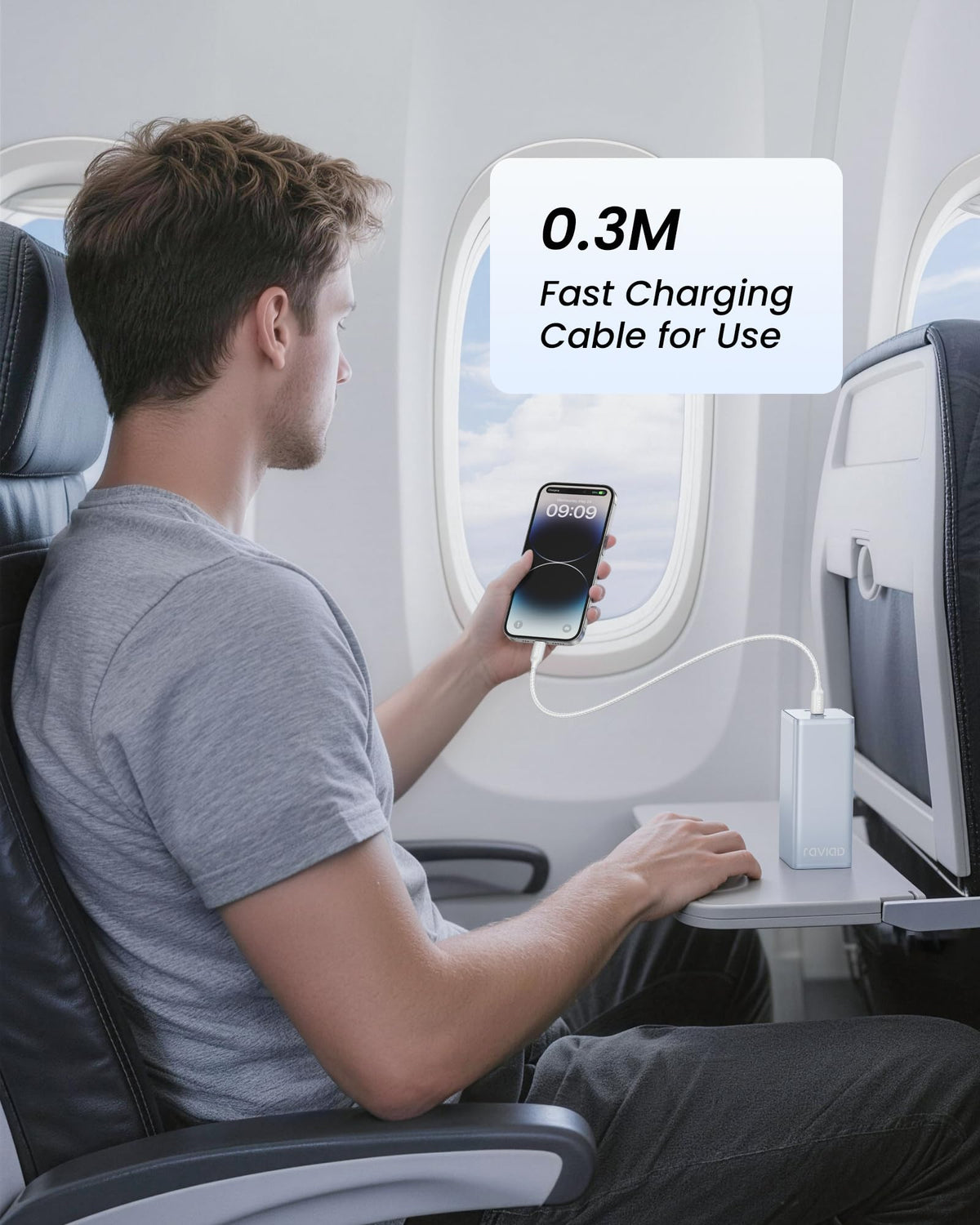RAVIAD USB C to Lightning Cable 1M [MFi Certified]iPhone Fast Charger Cable