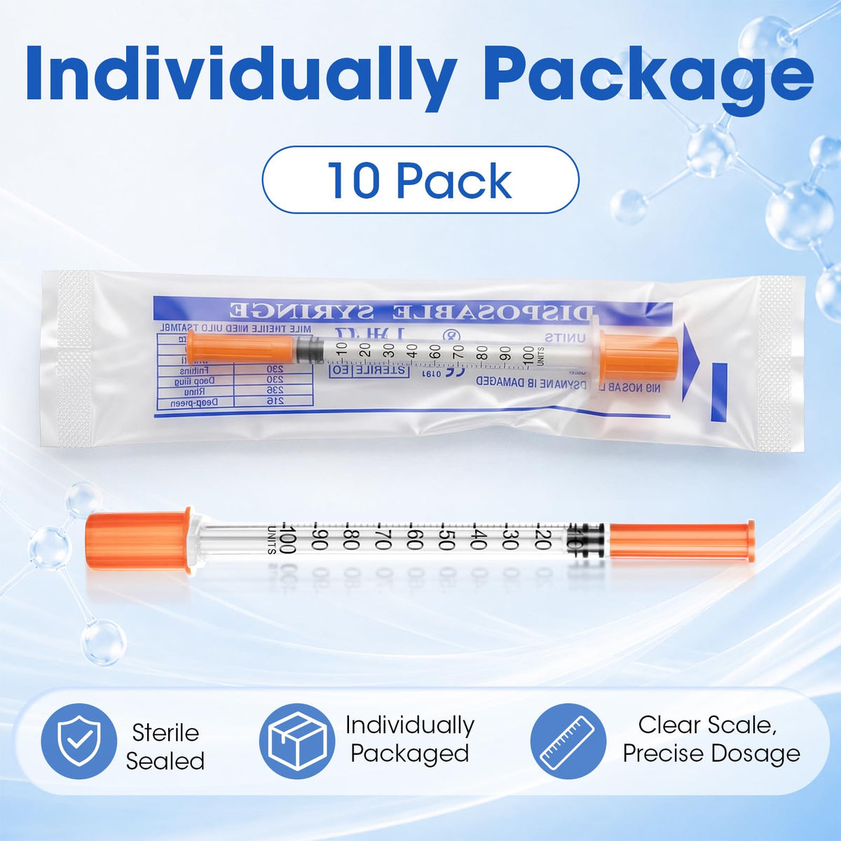 100PCS Transfer Tools, 1ml Plastic Tool 31g (6mm Long), Individually Sealed